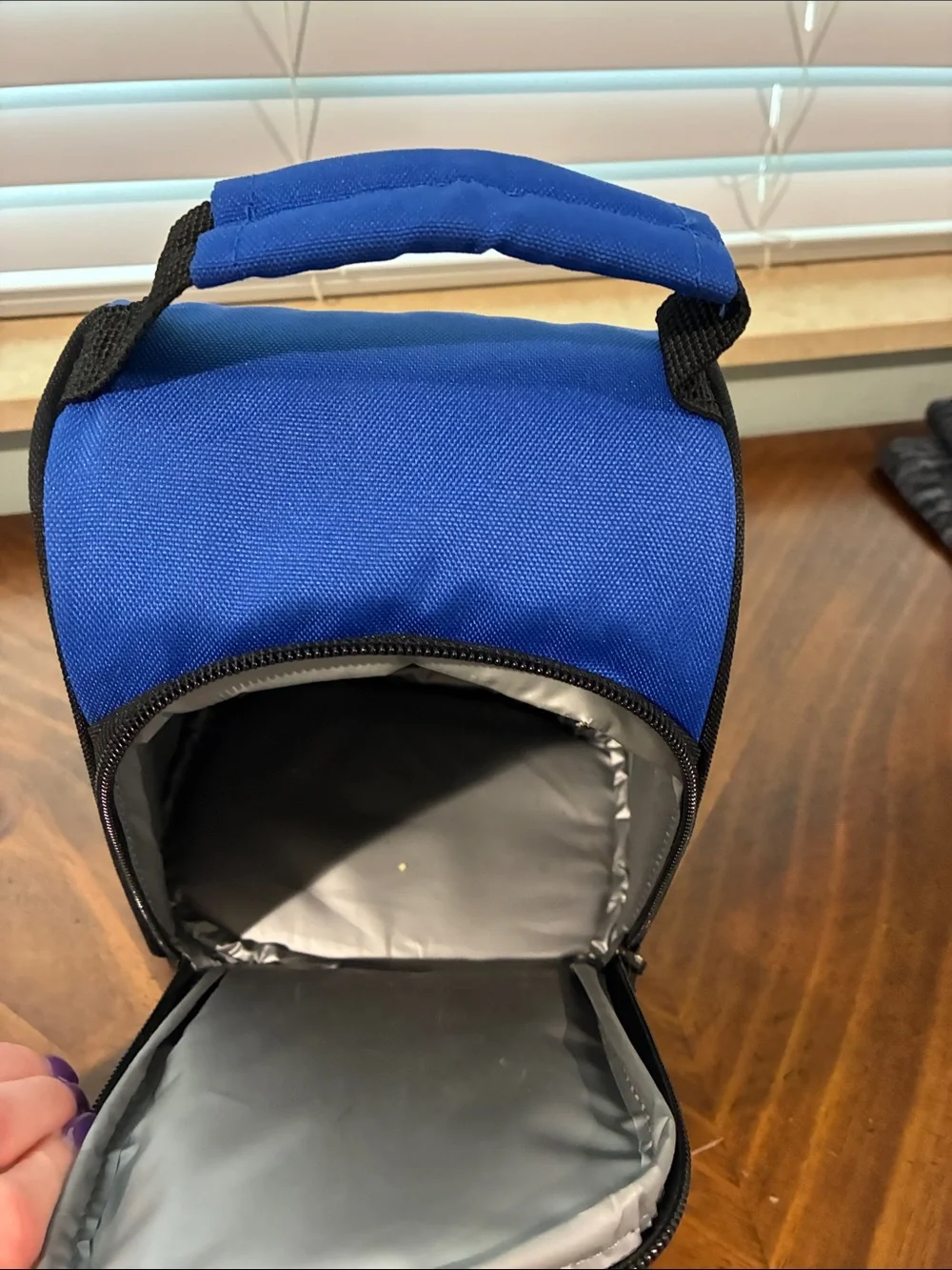 Nike Blue Kids Lunch/Accessory Bag with White Swoosh